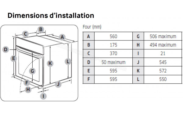SAMSUNG NV7B4450UAS - Dimensions