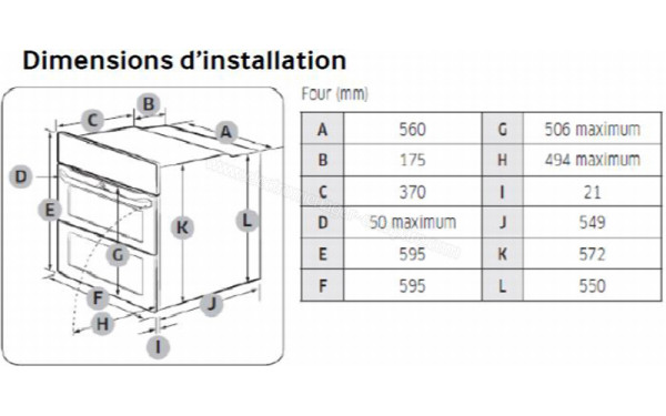 SAMSUNG NV7B4550UAS - Dimensions