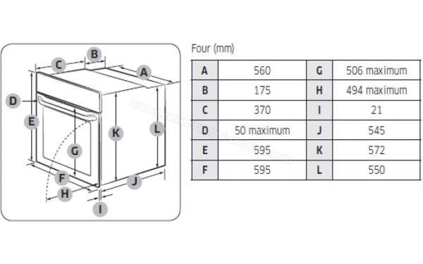 SAMSUNG NV7B5650SCS - Dimensions