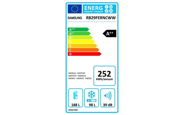 SAMSUNG RB29FERNCWW - &Eacute;tiquette &eacute;nergie