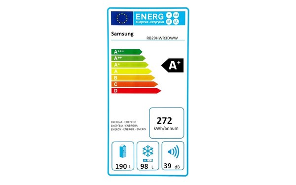 SAMSUNG RB29HWR3DWW - &Eacute;tiquette &eacute;nergie
