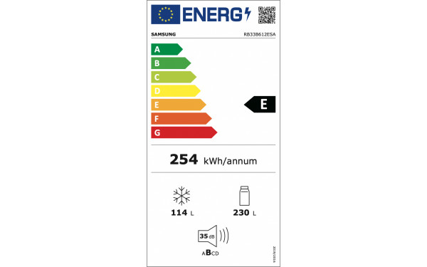 SAMSUNG RB33B612ESA - &Eacute;tiquette &eacute;nergie v2