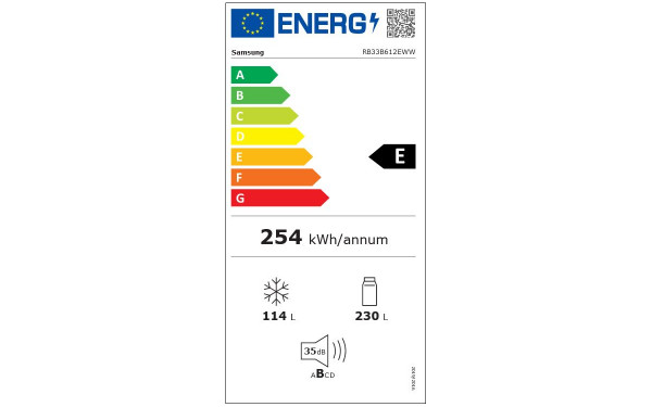 SAMSUNG RB33B612EWW - &Eacute;tiquette &eacute;nergie v2