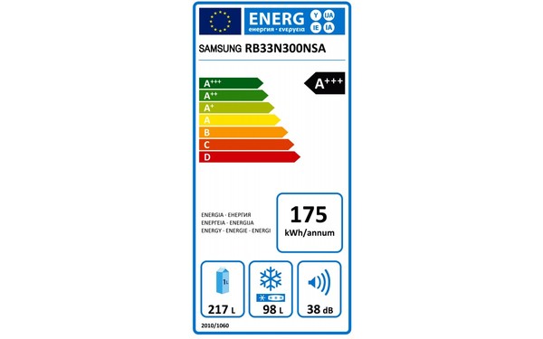 SAMSUNG RB33N300NSA - &Eacute;tiquette &eacute;nergie