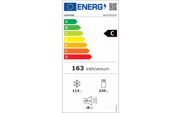 SAMSUNG RB34C605CS9 - &Eacute;tiquette &eacute;nergie v2