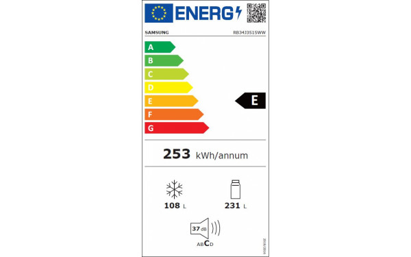 SAMSUNG RB34J3515WW - &Eacute;tiquette &eacute;nergie v2