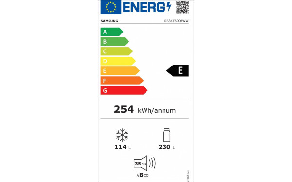 SAMSUNG RB34T600EWW - &Eacute;tiquette &eacute;nergie v2