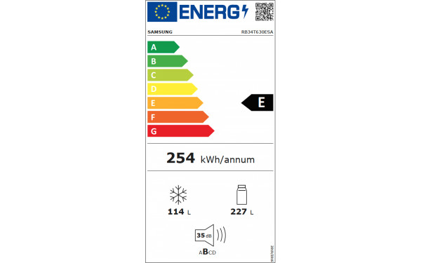 SAMSUNG RB34T630ESA - &Eacute;tiquette &eacute;nergie v2