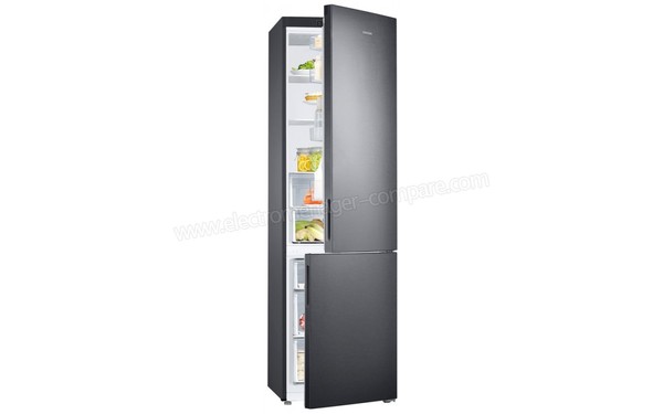 SAMSUNG RB37J5005B1 - Vue 3/4 gauche avec portes ouvertes