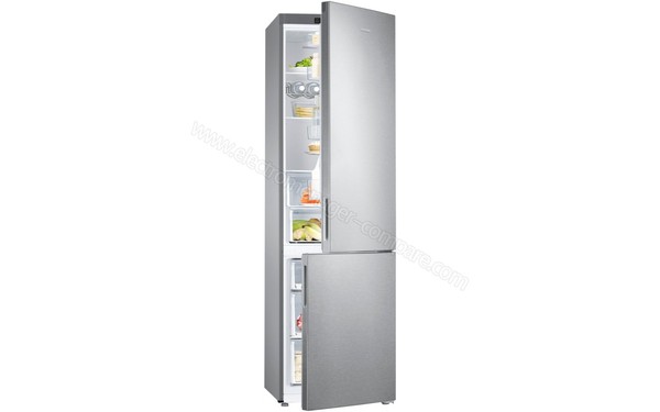 SAMSUNG RB37J5018SA - Vue 3/4 gauche portes entrouvertes