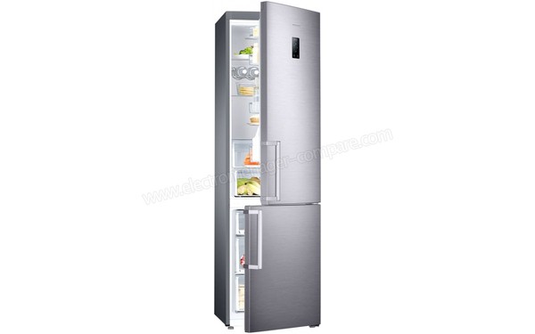 SAMSUNG RB37J5320SS - Vue 3/4 gauche porte entrouverte