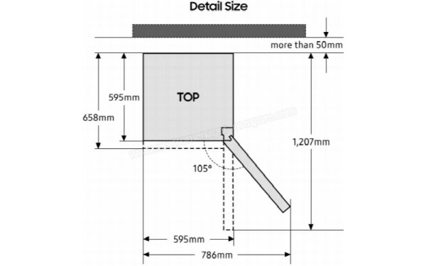 SAMSUNG RB38C704DSA - Dimensions