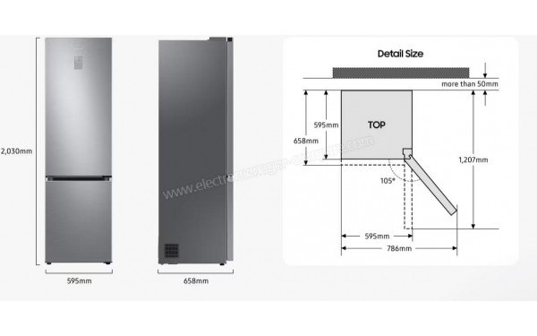 SAMSUNG RB38C775DS9 - Dimensions