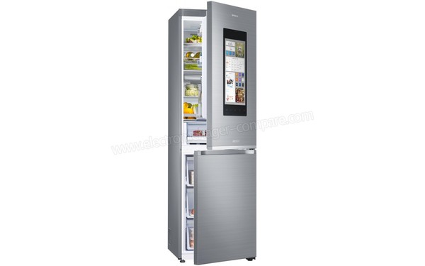 SAMSUNG RB38M7998S4 - Vue 3/4 gauche portes entrouvertes