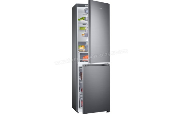 SAMSUNG RB38R7717S9 - Vue 3/4 gauche portes ouvertes