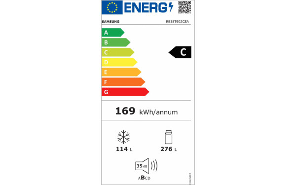SAMSUNG RB38T602CSA - &Eacute;tiquette &eacute;nergie v2