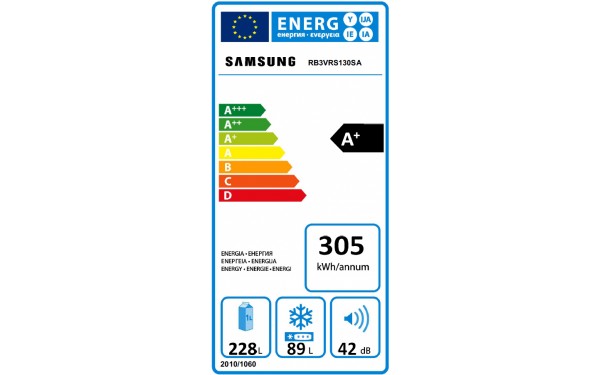 SAMSUNG RB3VRS130SA - &Eacute;tiquette &eacute;nergie