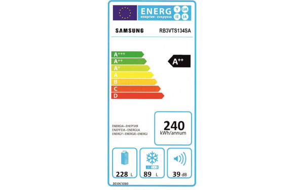 SAMSUNG RB3VTS134SA - &Eacute;tiquette &eacute;nergie
