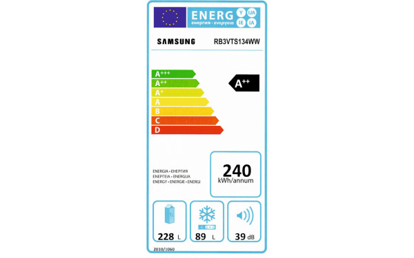 SAMSUNG RB3VTS134WW - &Eacute;tiquette &eacute;nergie