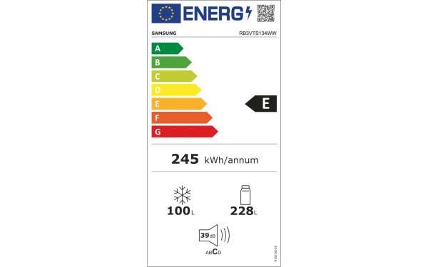 SAMSUNG RB3VTS134WW - &Eacute;tiquette &eacute;nergie v2