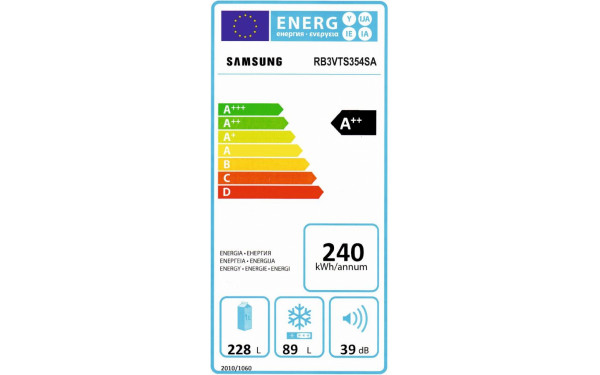 SAMSUNG RB3VTS354SA - &Eacute;tiquette &eacute;nergie