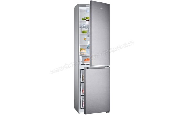 SAMSUNG RB41J7035SR - Vue 3/4 gauche portes entrouvertes