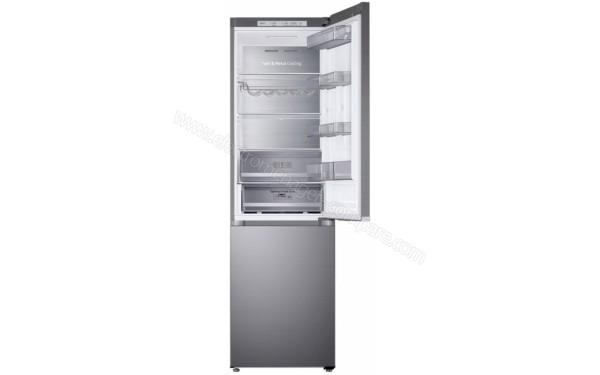 SAMSUNG RB41R7737S9 - Vue de la partie r&eacute;frig&eacute;rateur vide avec porte ouverte (cr&eacute;dit : Boulanger)