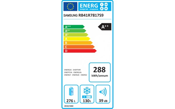 SAMSUNG RB41R7817S9 - &Eacute;tiquette &eacute;nergie