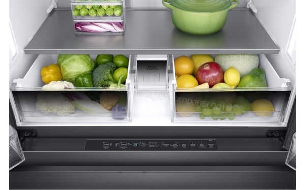 SAMSUNG RF23M8090SG - Bacs &agrave; legumes (cr&eacute;dit : Boulanger)