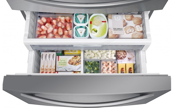 SAMSUNG RF24R7201SR - Vue de l'int&eacute;rieur des tiroirs