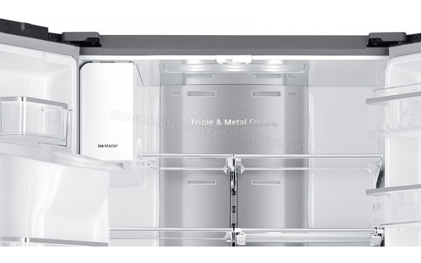 SAMSUNG RF56J9040SR - Vue Triple & Metal Cooling et Ice Master (cr&eacute;dit : Boulanger)