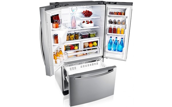 SAMSUNG RFG23UERS - Vue de l'int&eacute;rieur 3/4 gauche