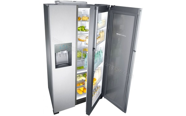 SAMSUNG RH56J6917SL - Vue 3/4 gauche de l'int&eacute;rieur (r&eacute;frig&eacute;rateur seul)