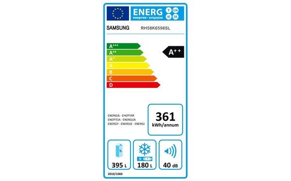 SAMSUNG RH58K6598SL/EG - &Eacute;tiquette &eacute;nergie