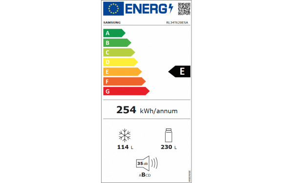 SAMSUNG RL34T620ESA - &Eacute;tiquette &eacute;nergie v2