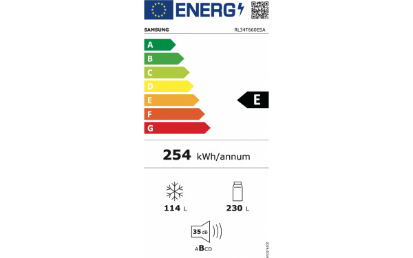 SAMSUNG RL34T660ESA - &Eacute;tiquette &eacute;nergie v2