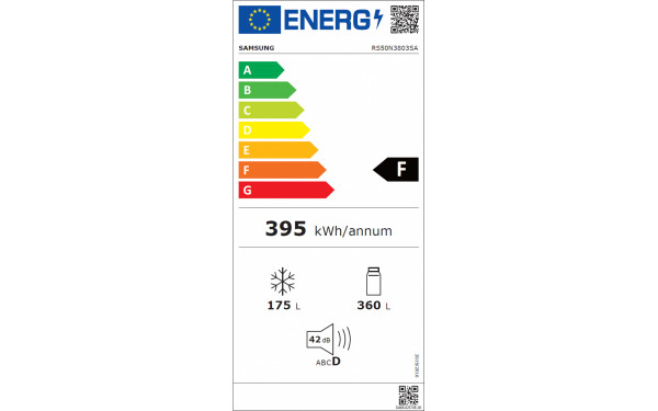 SAMSUNG RS50N3803SA - &Eacute;tiquette &eacute;nergie v2
