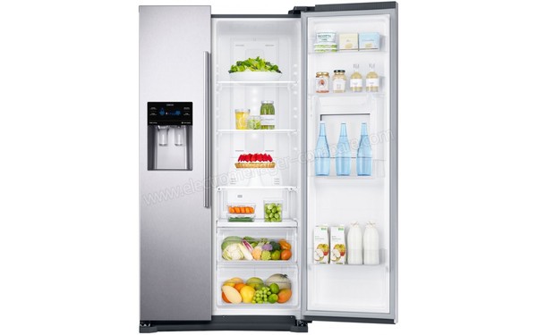 SAMSUNG RS53K4600SA - Vue de face (porte du r&eacute;frig&eacute;rateur ouverte)