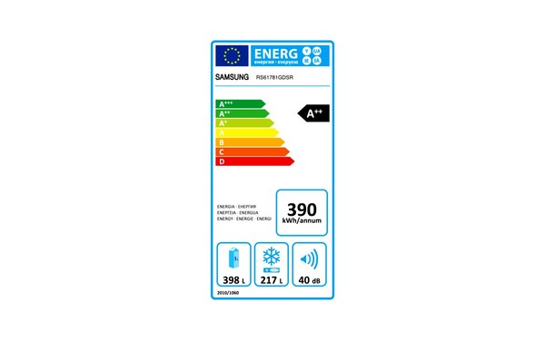 SAMSUNG RS61781GDSR - &Eacute;tiquette &eacute;nergie