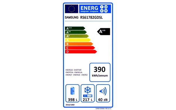 SAMSUNG RS61782GDSL - &Eacute;tiquette &eacute;nergie