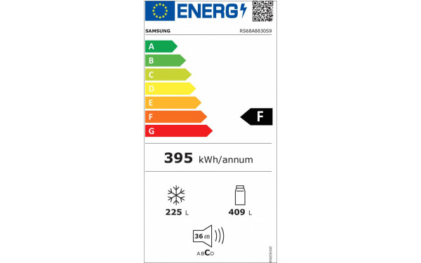 SAMSUNG RS68A8830S9 - &Eacute;tiquette &eacute;nergie v2