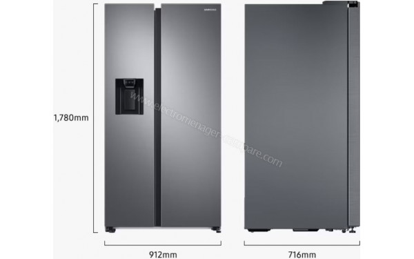 SAMSUNG RS68CG882ES9 - Dimensions