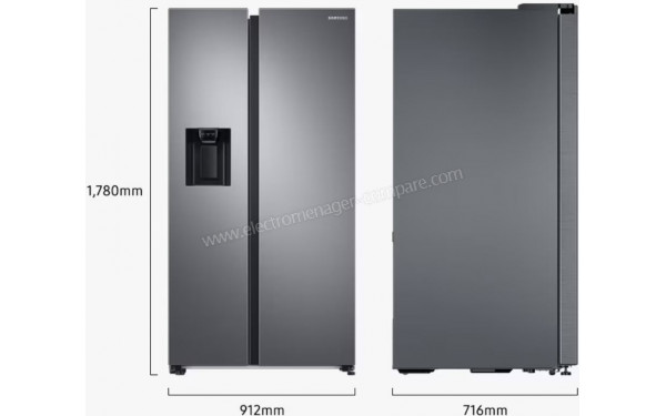 SAMSUNG RS68CG883DS9 - Dimensions
