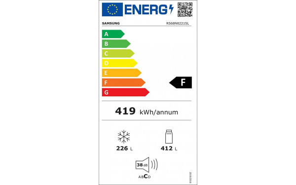 SAMSUNG RS68N8221SL - &Eacute;tiquette &eacute;nergie v2