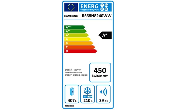 SAMSUNG RS68N8240WW - &Eacute;tiquette &eacute;nergie