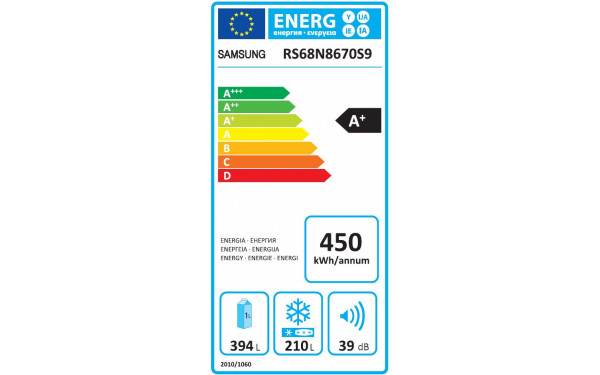 SAMSUNG RS68N8670S9 - &Eacute;tiquette &eacute;nergie