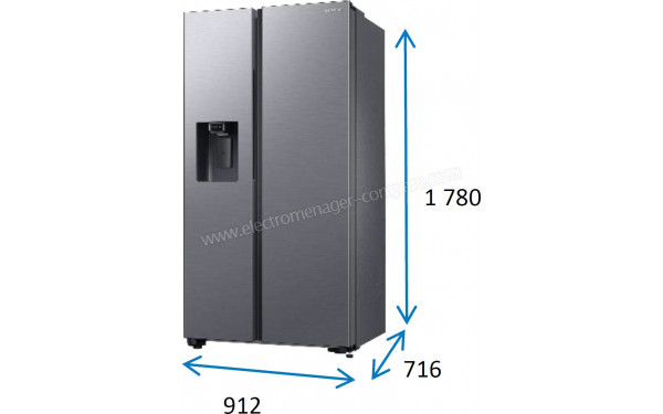 SAMSUNG RS6EDG5403S9 - Dimensions