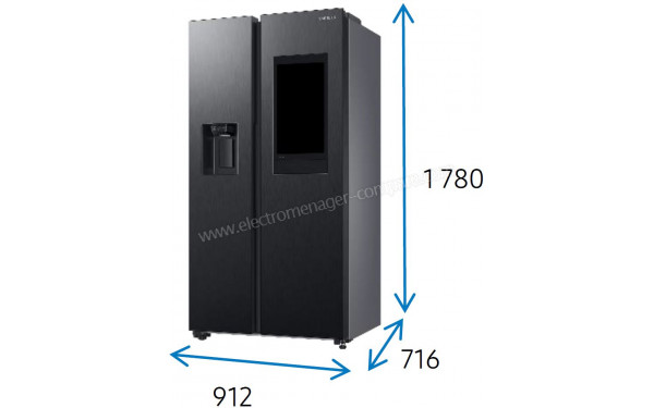 SAMSUNG RS6HDG883EB1 - Dimensions