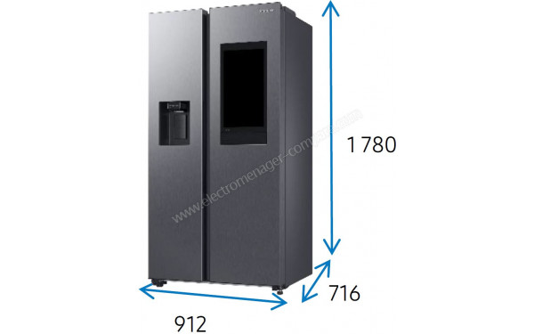 SAMSUNG RS6HDG883ES9 - Dimensions