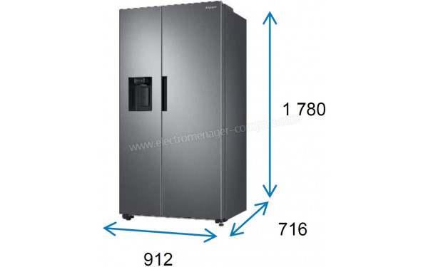 SAMSUNG RS6JA8810S9 - Dimensions